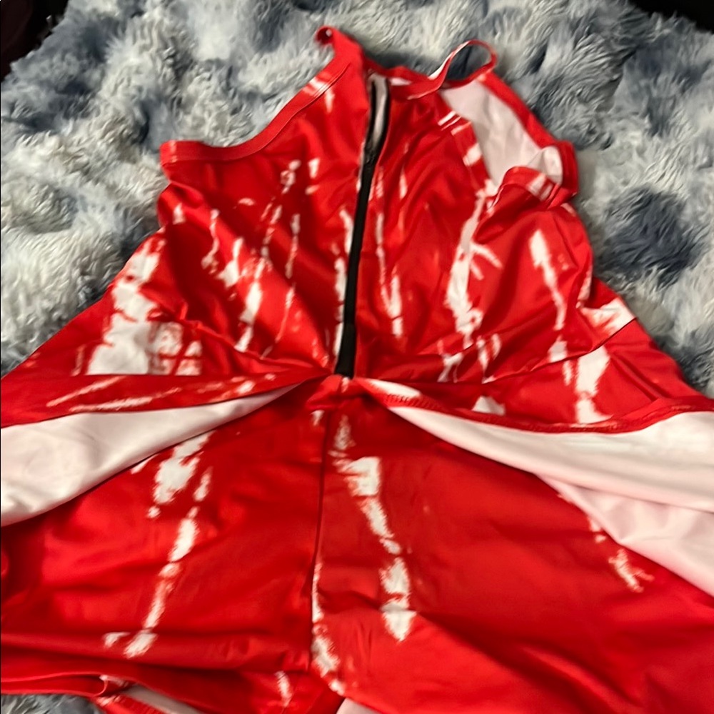 NWOT Red and White One Piece romper